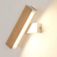 LAMPA SCIENNA LED DREWNO KINKIET BIAŁY LAMPKA NOCNA 3000K DO SALONU 5W