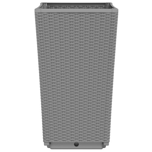 Donice ogrodowe, 2 szt., jasnoszare, 32,5x32,5x57, PP na Arena.pl