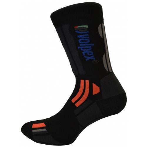 Skarpety robocze bawełniane wzmacniane kevlar 43-46 czarno-szare-pomarańcz na Arena.pl