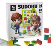 Gra Drewniana Sudoku Geometryczne 16 Elementów Qbee 900514 Qb800-001