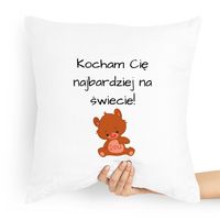 Poduszka Dla Chłopaka Kocham Cię Najbardziej Z Nadrukiem Ze Zdjęciem