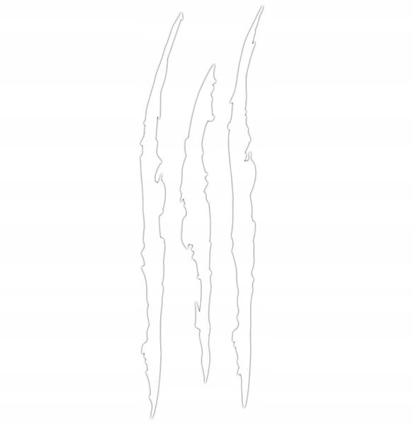 Nalepa biała pazury zadrapanie ślad Bestii scars zdjęcie 8