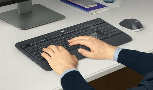 Zestaw Logitech MK540 Bezprzewodowy Klawiatura i Mysz QWERTY czarny na Arena.pl