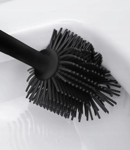 Szczotka do WC toaletowa silikonowa szara do łazienki antybakteryjna na Arena.pl