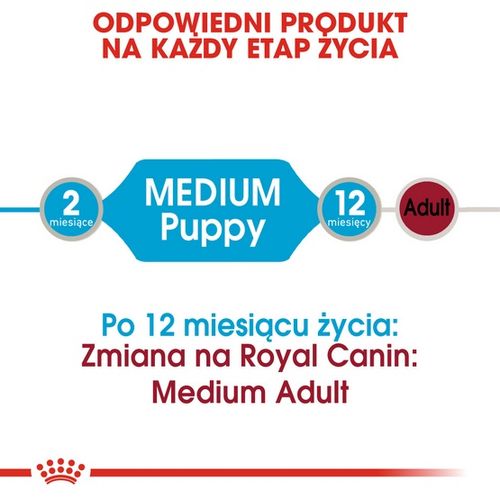 Karma w sosie opracowana dla szczeniąt psów ras średnich - Royal Canin 140g na Arena.pl