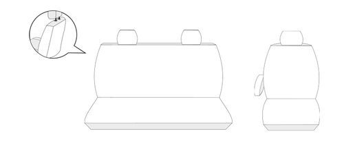 Ford Transit Custom 2+1 od 2012 Pokrowce fotele szyte na miarę na Arena.pl