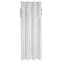 Zasłona zaciemniająca z falbankach na przelotkach SAMI 140X250 biała