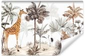 Fototapeta Dziecięca Tropikalna Dżungla Dzikie ZWIERZĘTA Boho 180cm x 120cm