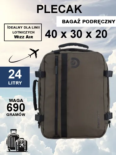 Plecak - torba kabinowa Discovery ANDES khaki na Arena.pl