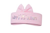 BROEL Basic 1 opaska niemowlęca kokarda różowa 38-40