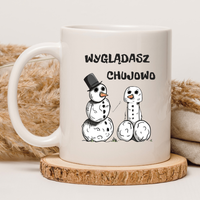 CHAMSKI KUBEK BEZ CENZURY | ŚMIESZNY PREZENT | DO PRACY BIURA DOMU | 330 ml