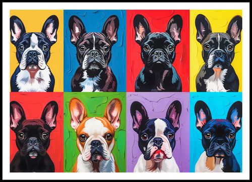Plakat 100x70cm Buldogi Francuskie na Arena.pl