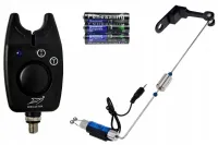 SYGNALIZATOR WĘDKARSKI WODOODPORNY CZUJNIK LED + SWINGER HANGER ELEKTRYCZNY