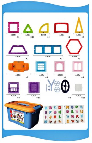 KLOCKI MAGNETYCZNE 3D 128 elm KONSTRUKCYJNE Edukacyjne , GRATISY na Arena.pl