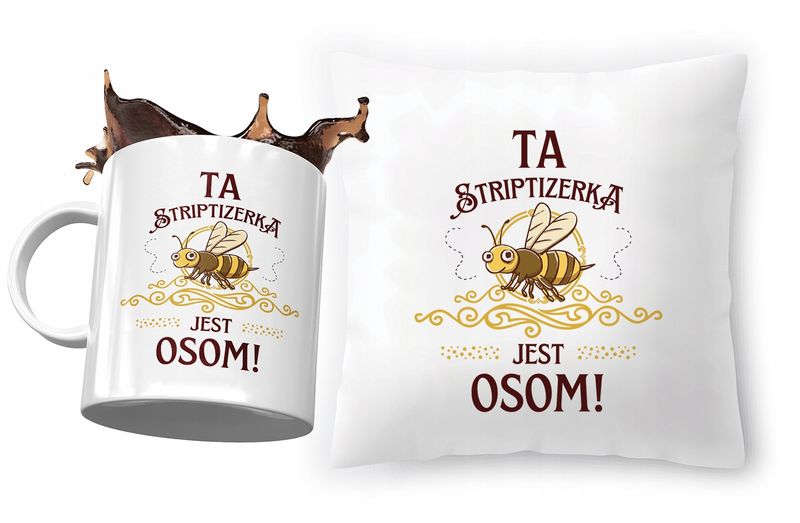 Zestaw Dla Striptizerki Poduszka + Kubek Prezent Z Nadrukiem Ze Zdjęciem zdjęcie 1