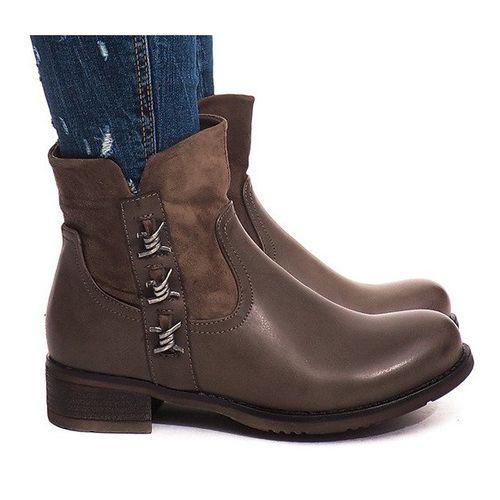 Ocieplane Botki 4417 Khaki r.40 na Arena.pl