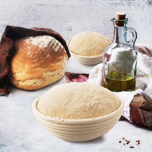 Koszyk Rattanowy do Wyrastania Formowania Chleba Ciasta na Bochenek 1,2kg na Arena.pl