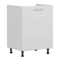 Tiffany T-23/D60Z Biały połysk MDF szafka dolna, drzwi, pod zlew 60, szybko