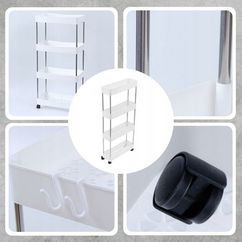 PÓŁKA ŁAZIENKOWA KUCHENNA SZAFKA NA KÓŁKACH REGAŁ 4 POZIOMOWY Z na Arena.pl