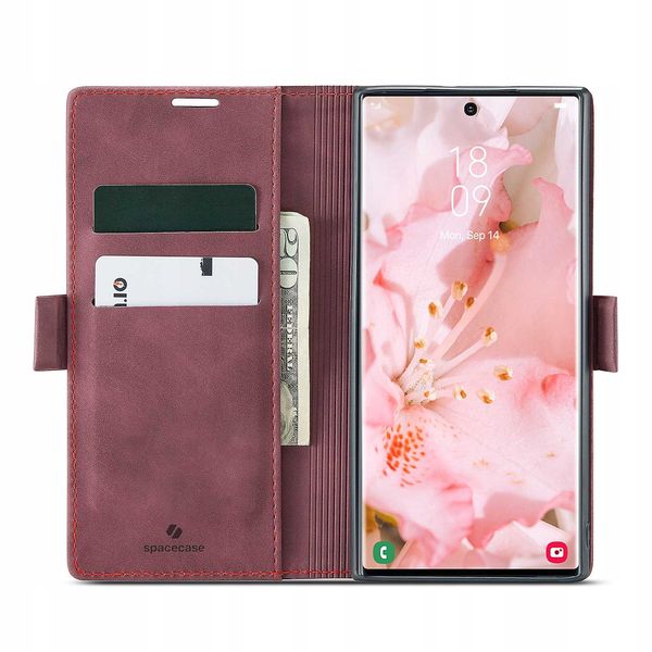 Spacecase Wallet Galaxy S22 Ultra Red zdjęcie 14