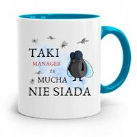Dla Managera Menadżera Kubek Błękitny Prezent Z Nadrukiem Ze Zdjęciem