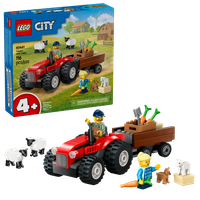 LEGO City Czerwony traktor z przyczepą i owcą Farma wieś 60461
