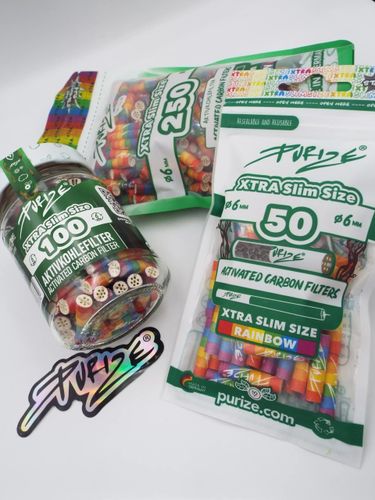 Filtry Purize RAINBOW  XTRA Slim 100 szt. śr. 6 mm - filtry węglowe na Arena.pl