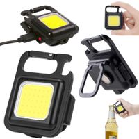 Lampa halogen LED mała latarka na akumulator wielofunkcyjna magnes brelok