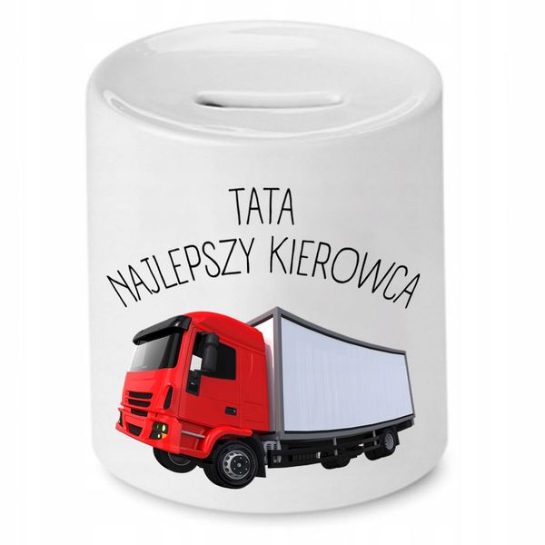 Skarbonka Dla Taty Tata Najlepszy Kierowca Prezent Z Nadrukiem Ze Zdjęciem zdjęcie 1