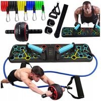 ZESTAW DO TRENINGU W DOMU DESKA DO POMPEK + GUMY OPOROWE + kółko Ab