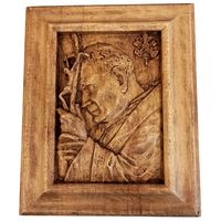 Płaskorzeźba JAN PAWEŁ II prezent na ślub prymicje rocznica obraz 50 cm