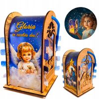 LAMPION ADWENTOWY DLA DZIECI ŚWIECĄCY LED KOLOROWY NA RORATY + Baterie