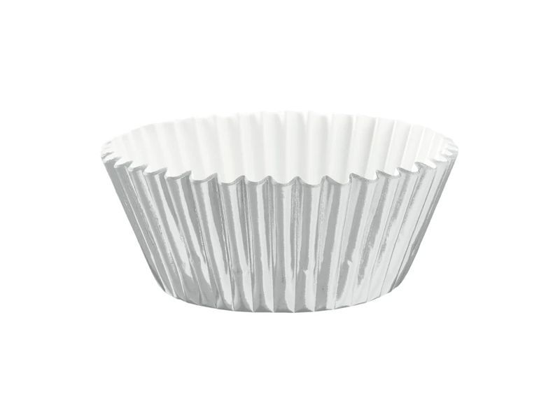 Papilotki do muffinek (foremki), srebrne, 100 szt. zdjęcie 1