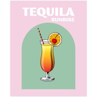 2 x Plakat 50x40 Tequila Sunrise drinki dekoracje koktajle tequilla do baru