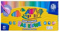 Kredki ołówkowe 50 kolorów pastelowych ASTRA