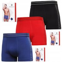 Bokserki Męskie Bawełniane Gładkie KLASYCZNE KOLOROWE MORAJ ZESTAW 3-PAK M