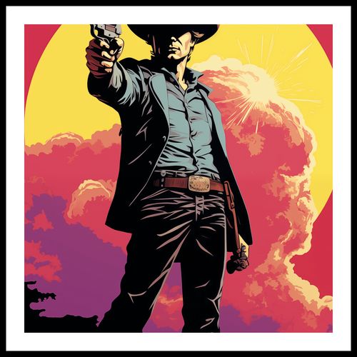 Plakat 50x50cm Strzelec z Epoki na Arena.pl