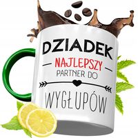 Kubek Zielony Dla Dziadka Na Prezent Urodziny Z Nadrukiem Ze Zdjęciem