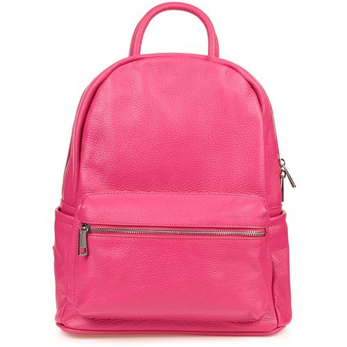 Skórzany plecak A4 duży pojemny do szkoły Włoski kremowy P16 na Arena.pl