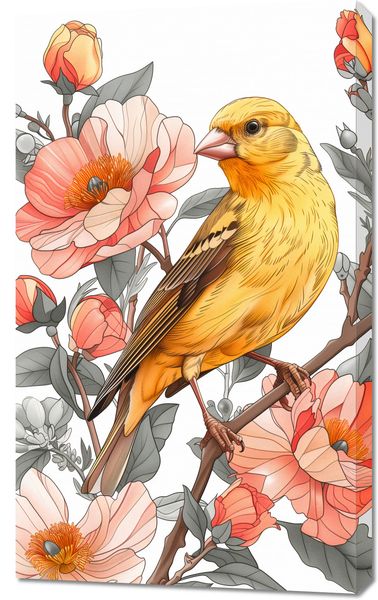 Obraz 60x100cm Wiosenny Śpiewaczek zdjęcie 1