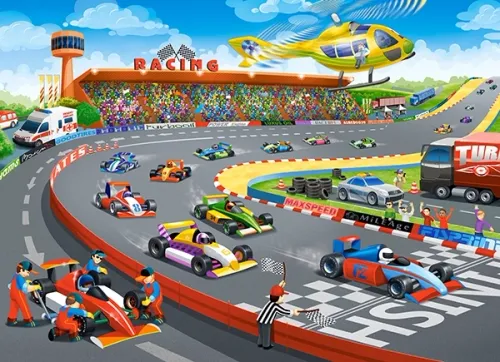 Puzzle 100 elementów. Formula Racing na Arena.pl
