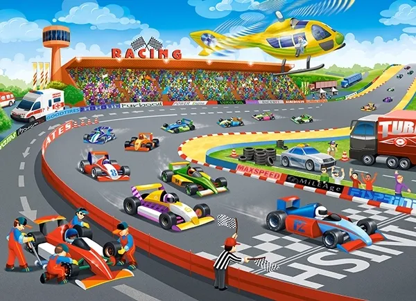 Puzzle 100 elementów. Formula Racing zdjęcie 2