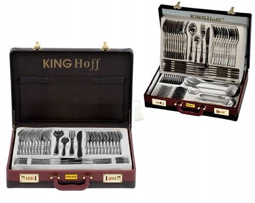 Sztućce Satynowane w Walizce 72 ele 12 osób na Arena.pl