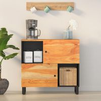 Szafka z 2 drzwiczek, 80x33x75 cm, lite drewno akacjowe