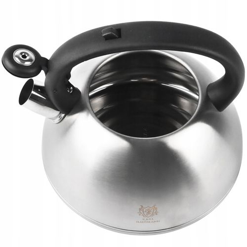 CZAJNIK na GAZ 3L CZAJNIK z GWIZDKIEM POKRYWĄ STAL INDUKCJA SREBRNY na Arena.pl
