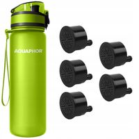BUTELKA AQUAPHOR CITY 0,5L ZIELONA + 5 FILTRÓW