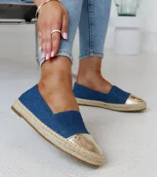 Niebiesko-złote błyszczące espadryle Surana 36