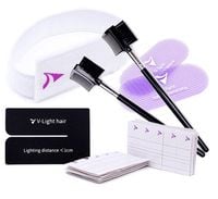 V-LIGHT PRZEDŁUŻANIE WŁOSÓW ZESTAW FRYZJERSKI BRANSOLETKA NAKLEJKI RZEP