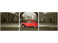 OBRAZ CZERWONY CITROEN 2CV WIEŻĄ EIFFLA