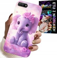 ETUI DO HUAWEI Y6 2018 - SŁODKI SŁONIK NA RÓŻOWYM TLE CASE +FOLIA